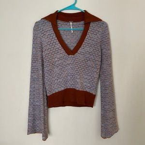 Free People collared top!